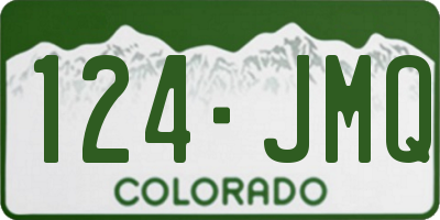 CO license plate 124JMQ