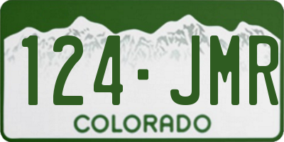 CO license plate 124JMR