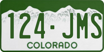 CO license plate 124JMS