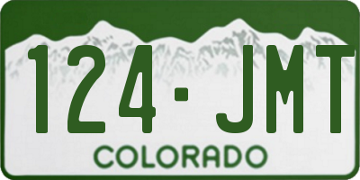 CO license plate 124JMT
