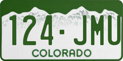CO license plate 124JMU