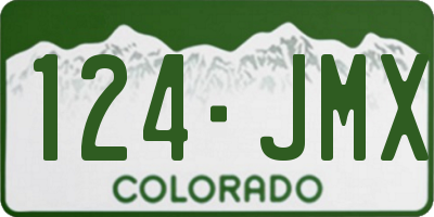 CO license plate 124JMX