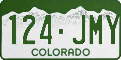 CO license plate 124JMY
