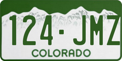 CO license plate 124JMZ
