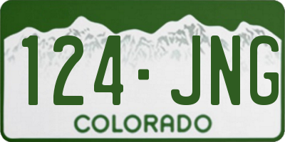 CO license plate 124JNG
