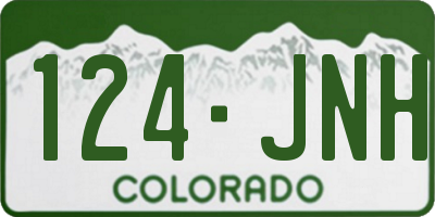 CO license plate 124JNH