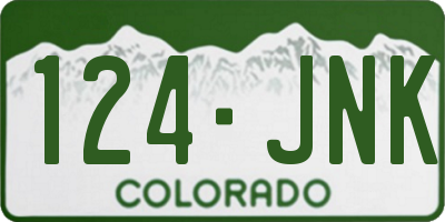 CO license plate 124JNK