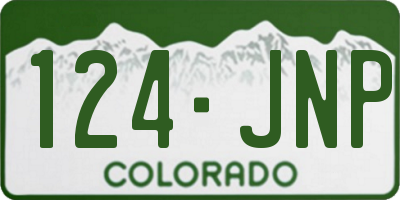 CO license plate 124JNP