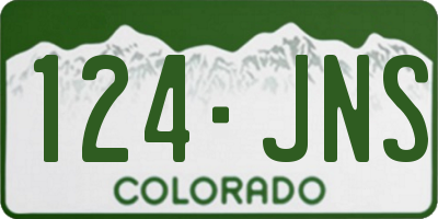 CO license plate 124JNS