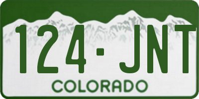 CO license plate 124JNT