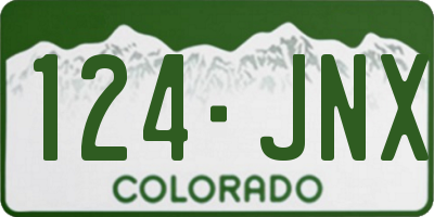 CO license plate 124JNX