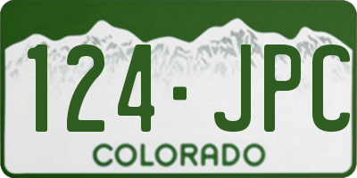 CO license plate 124JPC