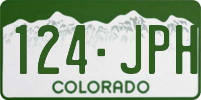 CO license plate 124JPH