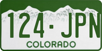 CO license plate 124JPN