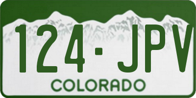 CO license plate 124JPV