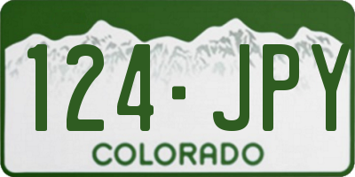 CO license plate 124JPY
