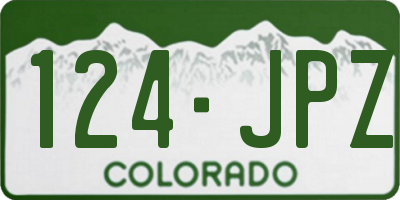 CO license plate 124JPZ