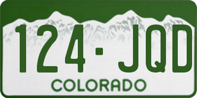 CO license plate 124JQD