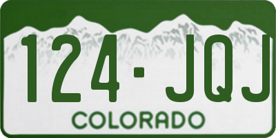 CO license plate 124JQJ