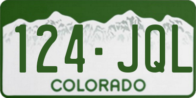 CO license plate 124JQL