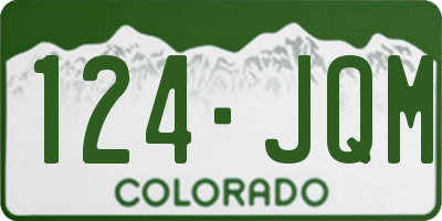 CO license plate 124JQM