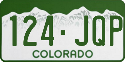 CO license plate 124JQP