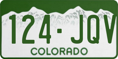 CO license plate 124JQV