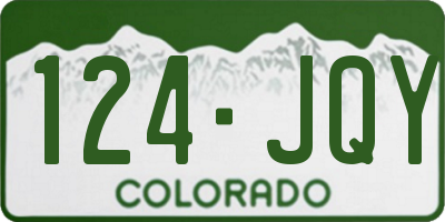 CO license plate 124JQY