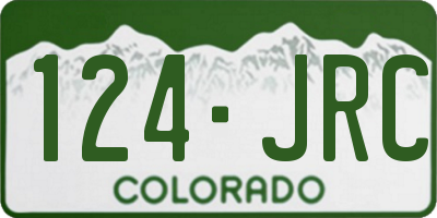 CO license plate 124JRC
