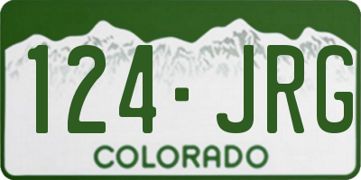 CO license plate 124JRG