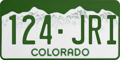 CO license plate 124JRI