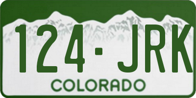 CO license plate 124JRK