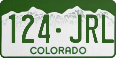CO license plate 124JRL