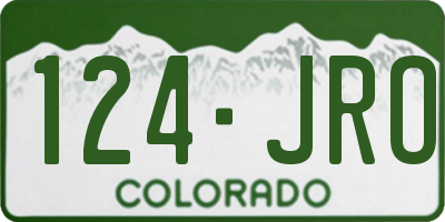 CO license plate 124JRO