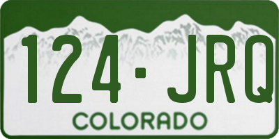 CO license plate 124JRQ