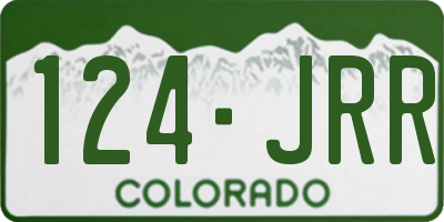 CO license plate 124JRR