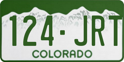 CO license plate 124JRT