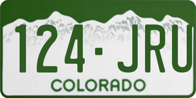 CO license plate 124JRU