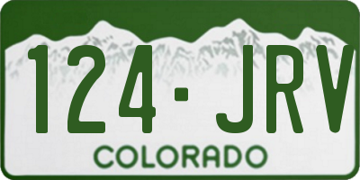 CO license plate 124JRV