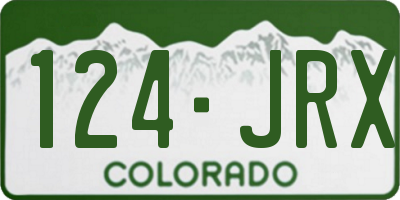 CO license plate 124JRX