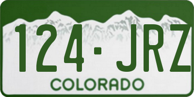 CO license plate 124JRZ