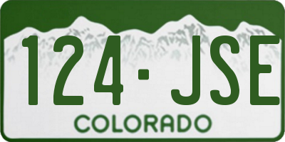 CO license plate 124JSE