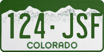 CO license plate 124JSF