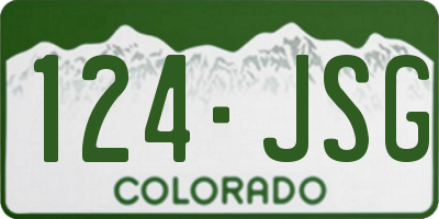 CO license plate 124JSG