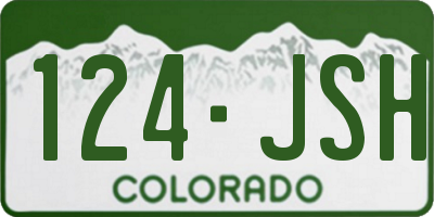 CO license plate 124JSH