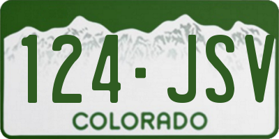 CO license plate 124JSV