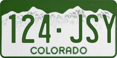 CO license plate 124JSY