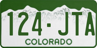 CO license plate 124JTA