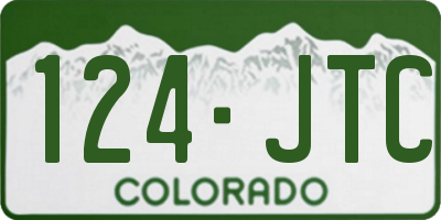 CO license plate 124JTC