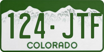 CO license plate 124JTF